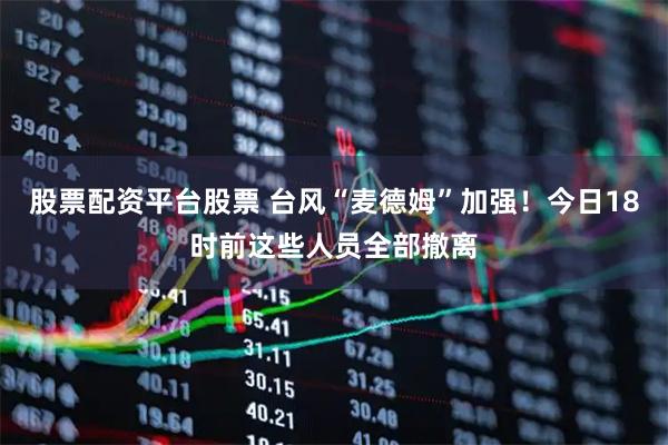 股票配资平台股票 台风“麦德姆”加强！今日18时前这些人员全部撤离